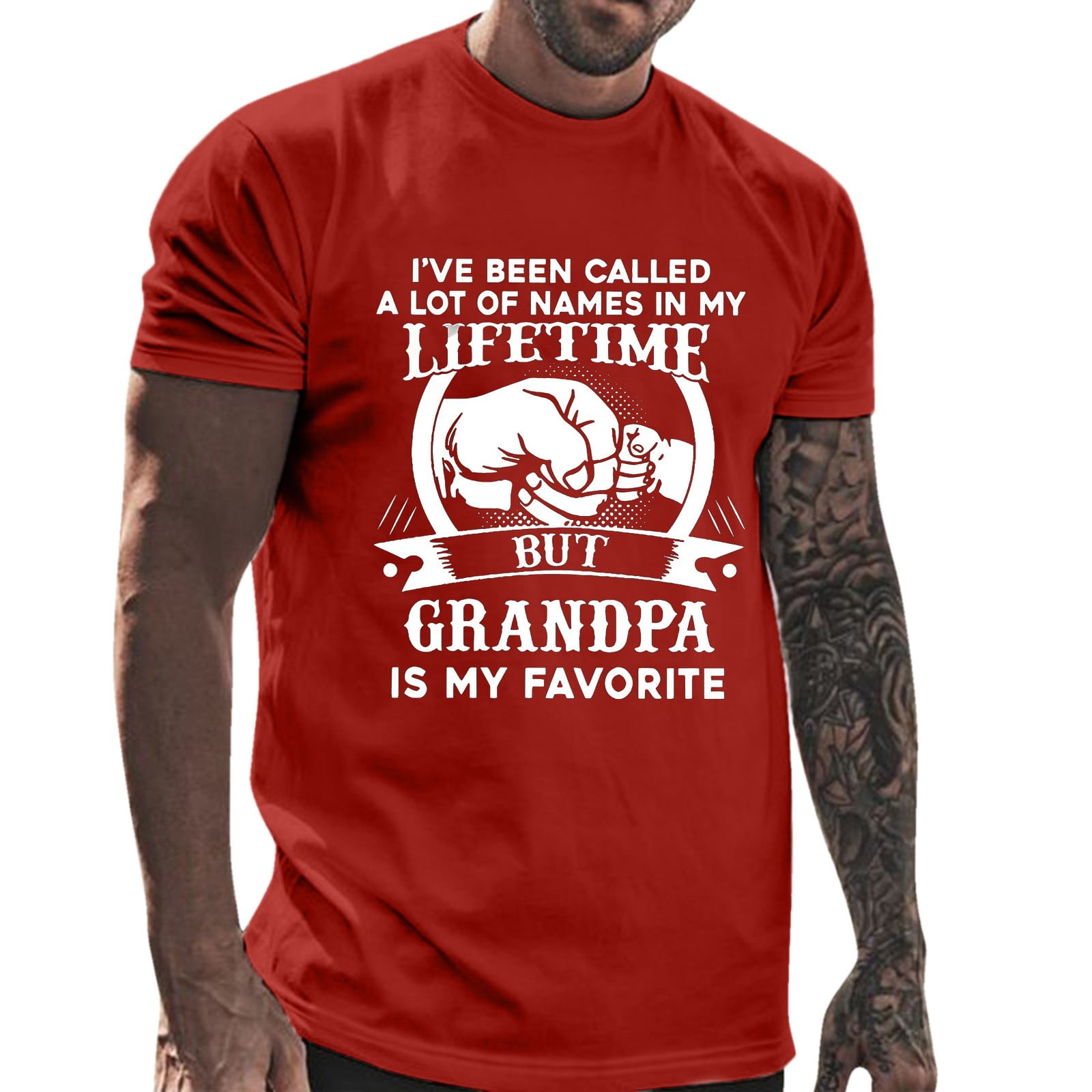 AdBFJAF Men's T Shirts 3X Tall Male Spring and Summer Fathers Day