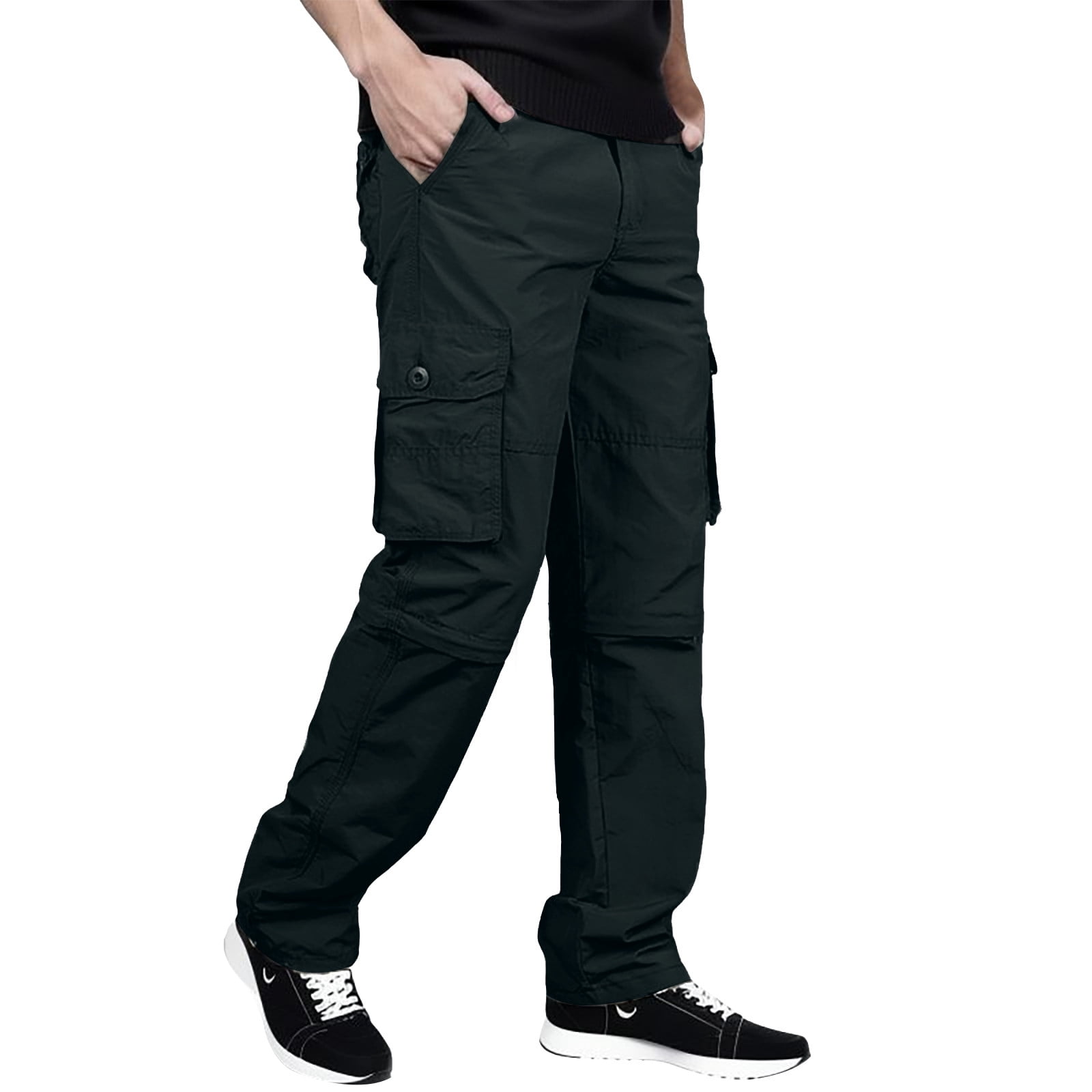AdBFJAF Mens Cargo Pants 34X36 Tall Men's Jeans Breathable Multi Pocket
