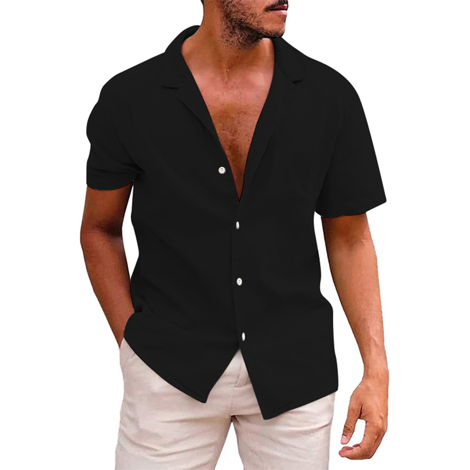 AdBFJAF Mens Long Sleeve Shirts Casual Button Down Slim Fit Men's Shirt ...