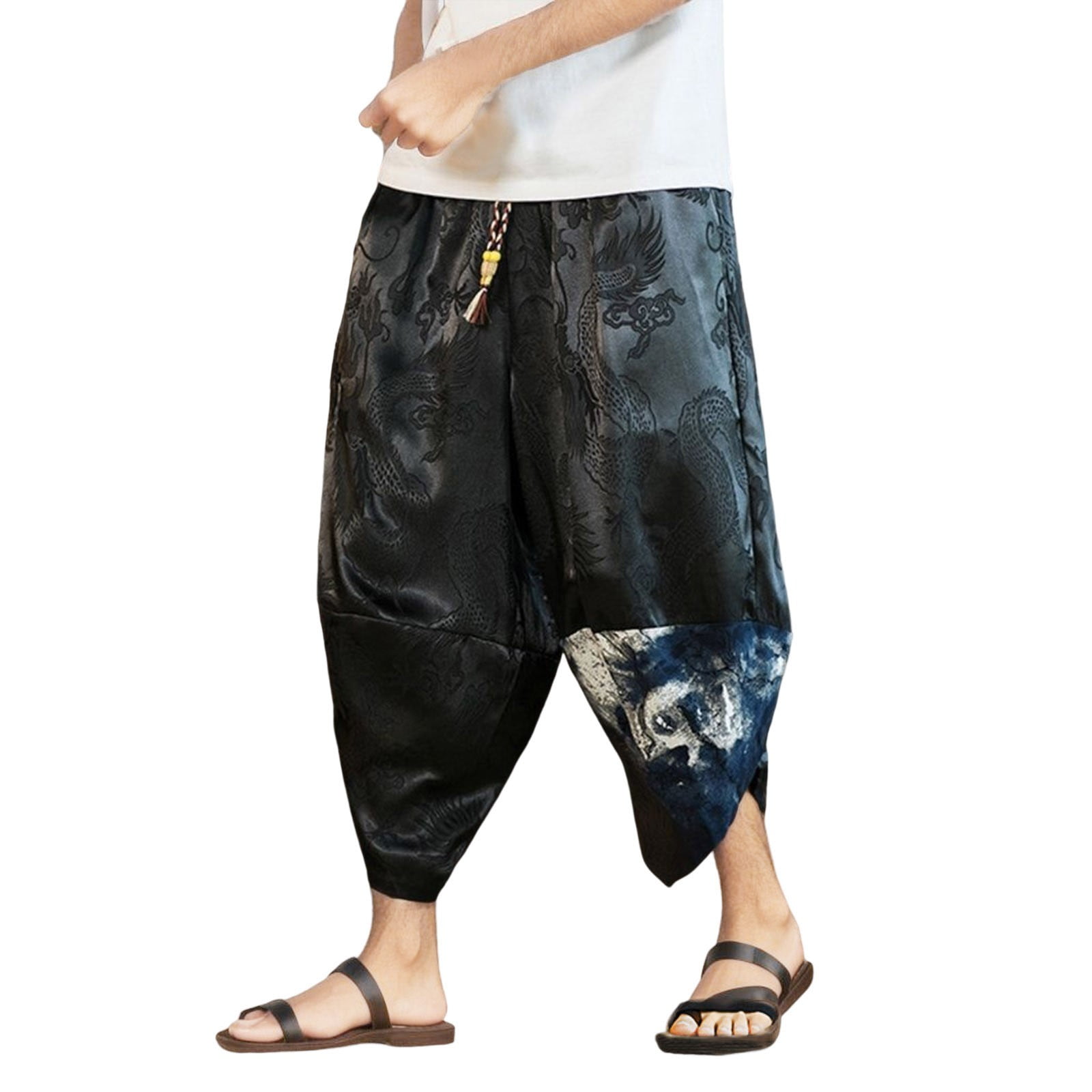 AdBFJAF Mens Pants Expandable Waist Size 48 Mens Summer Clothes New Ice ...