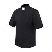AdBFJAF Mens Shirts Graphic Missionary Priest Priest Short Sleeved Black Shirt Shirts for Men