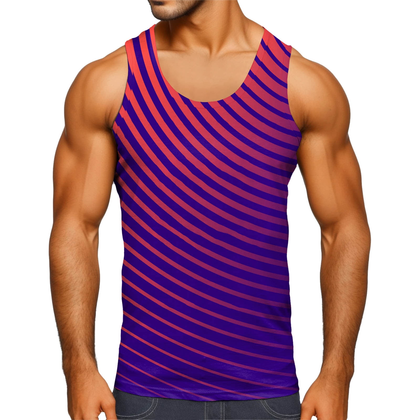 AdBFJAF Mens Undershirts Tank Big and Tall Black 4Xl Men Fashion Spring