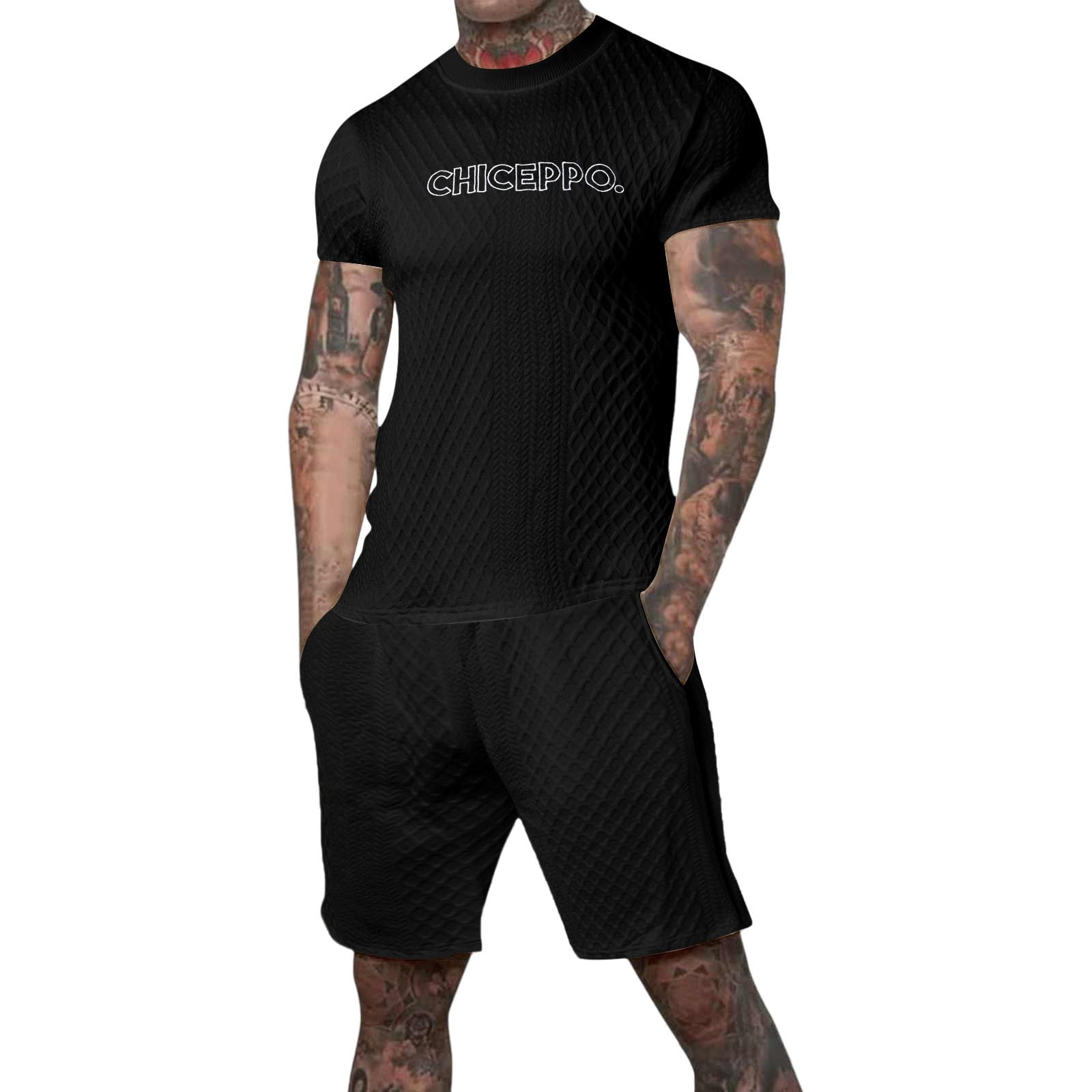 AdBFJAF Outfits for Men Full Body Workout Suit Men Mens Summer Short