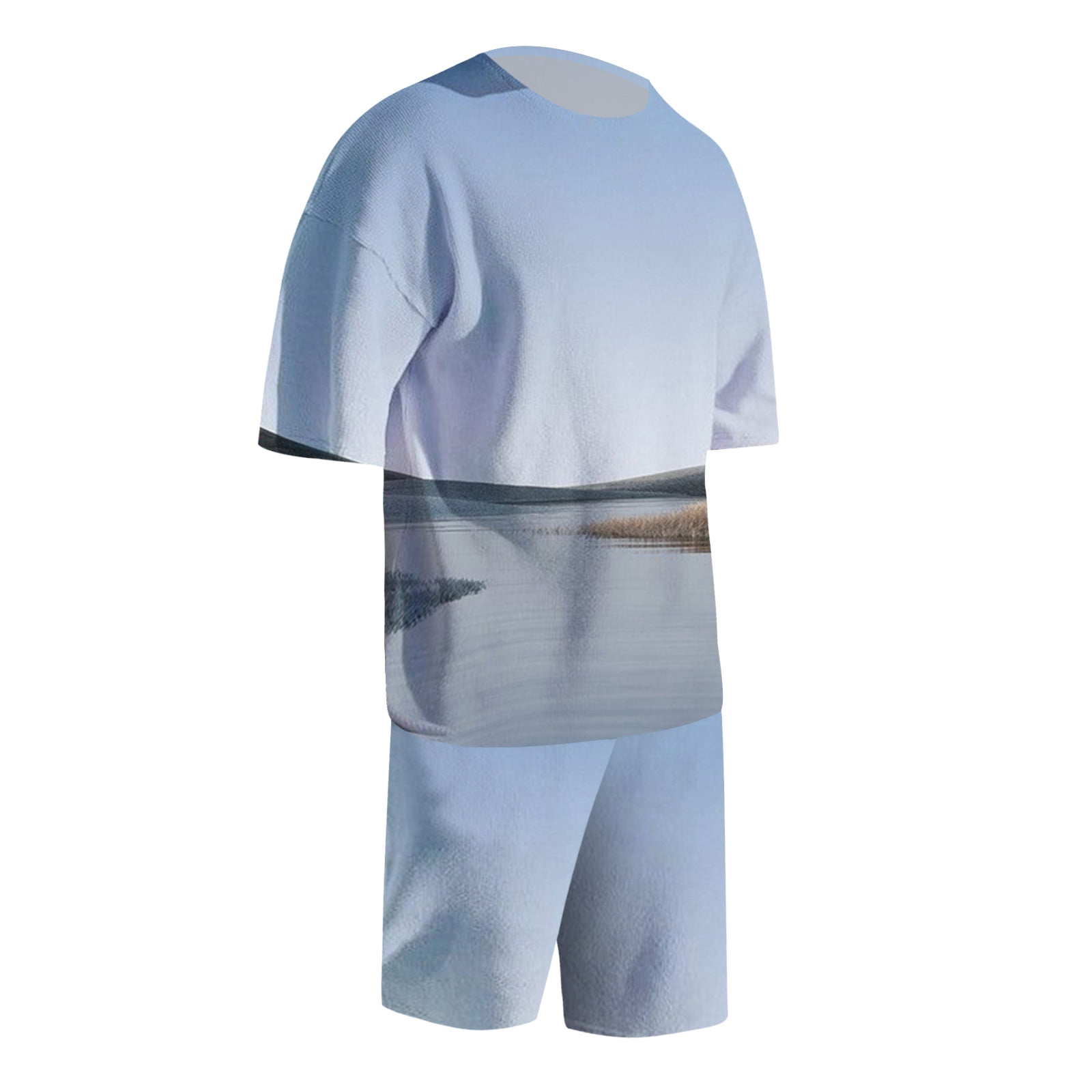 AdBFJAF Outfits for Men Mens Tux Men's Short Suit 2 Piece Summer Sports