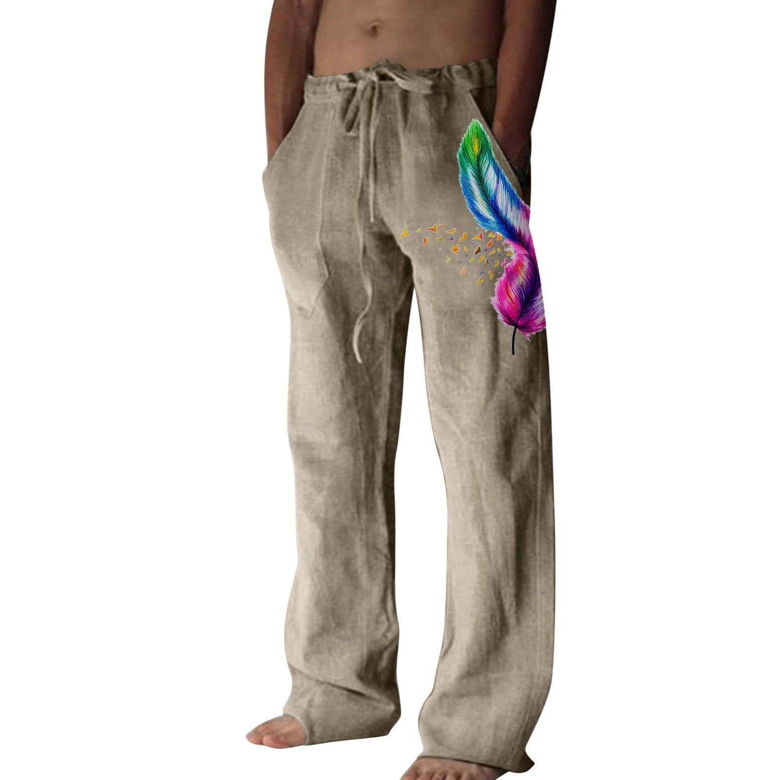 AdBFJAF Pants for Men Sweatpants Mens Fashion Casual Cotton and Linen ...