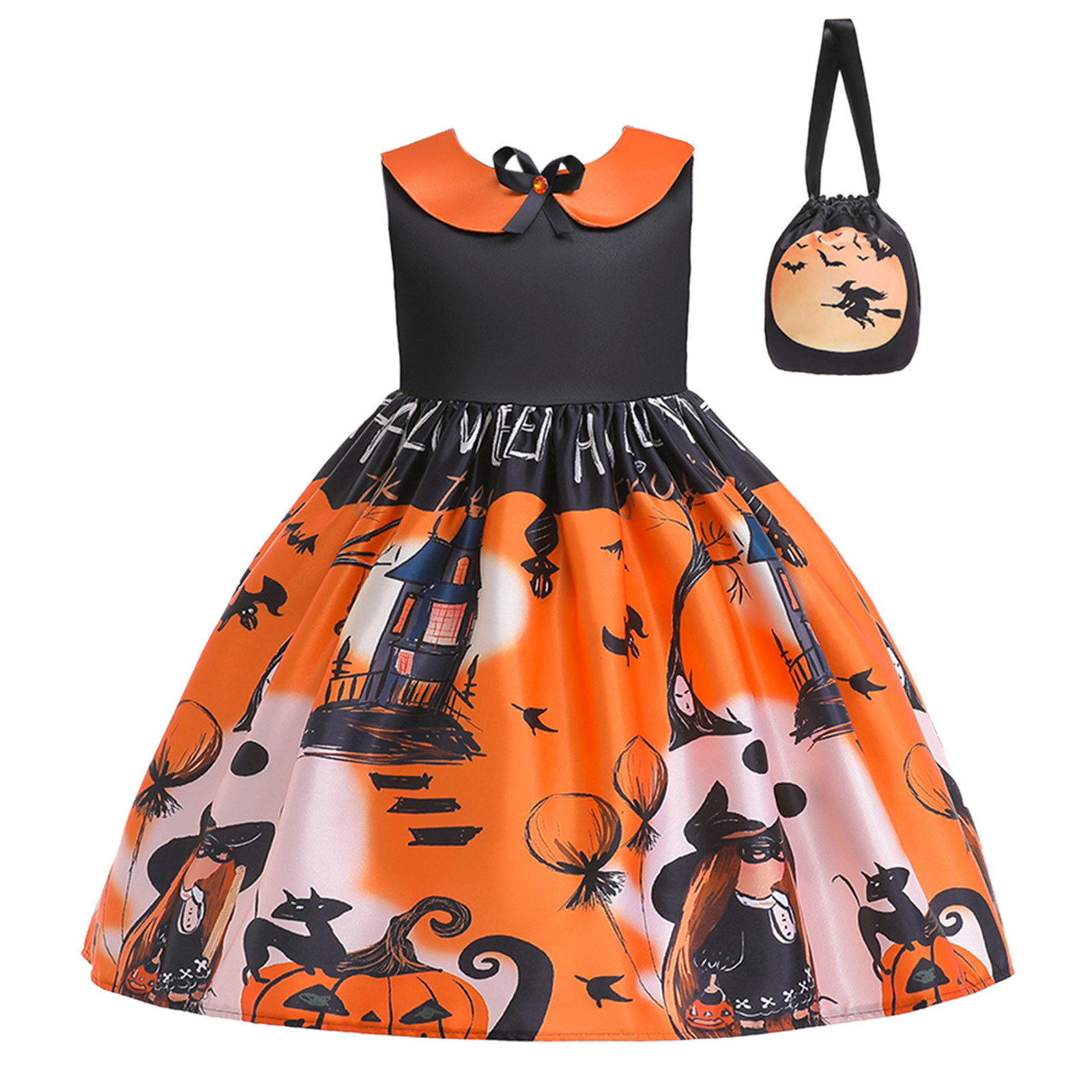 AdBFJAF Prom Dresses 2024 Girls Big Kids Kids Girls Cartoon Dress Party ...