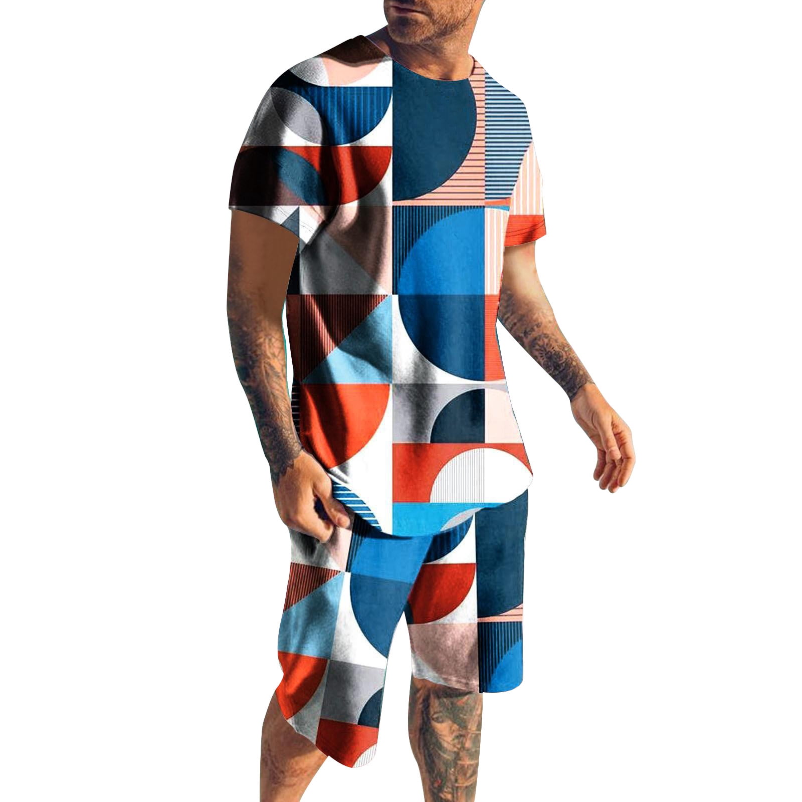 Men's Matching Shirt And Shorts Set Designer Men's Piece Outfits