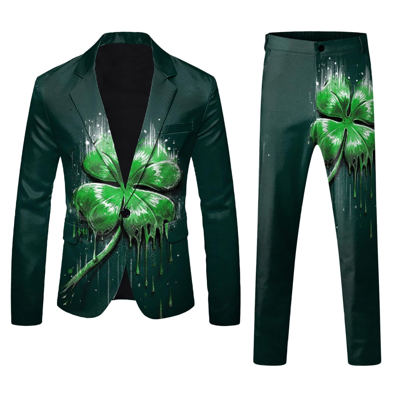 AdBFJAF Summer Male 80 S Outfits for Men Mens St. Pat's Day Printed ...