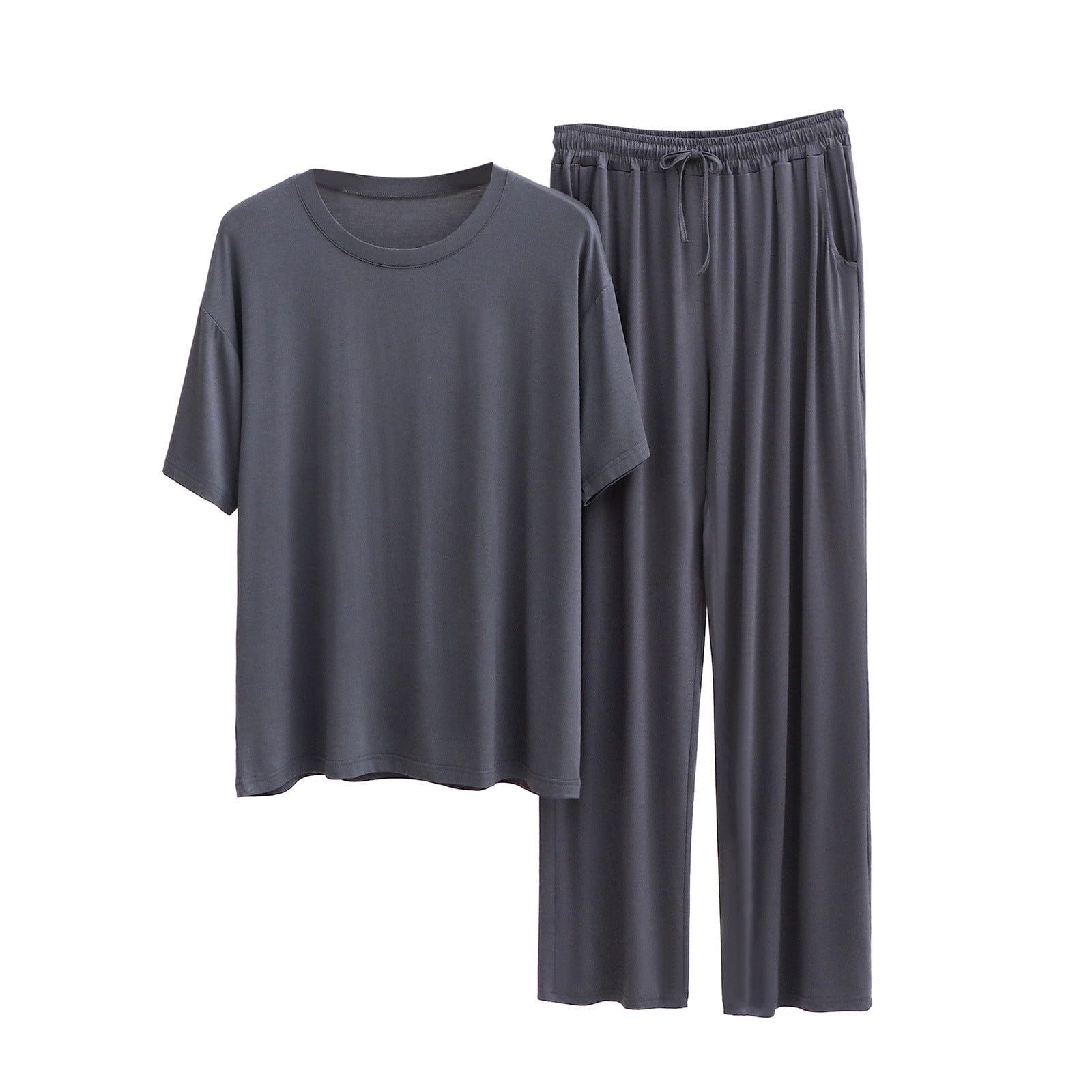 AdBFJAF Summer Male Linen Suit for Men Male Loungewear Two Piece Set ...