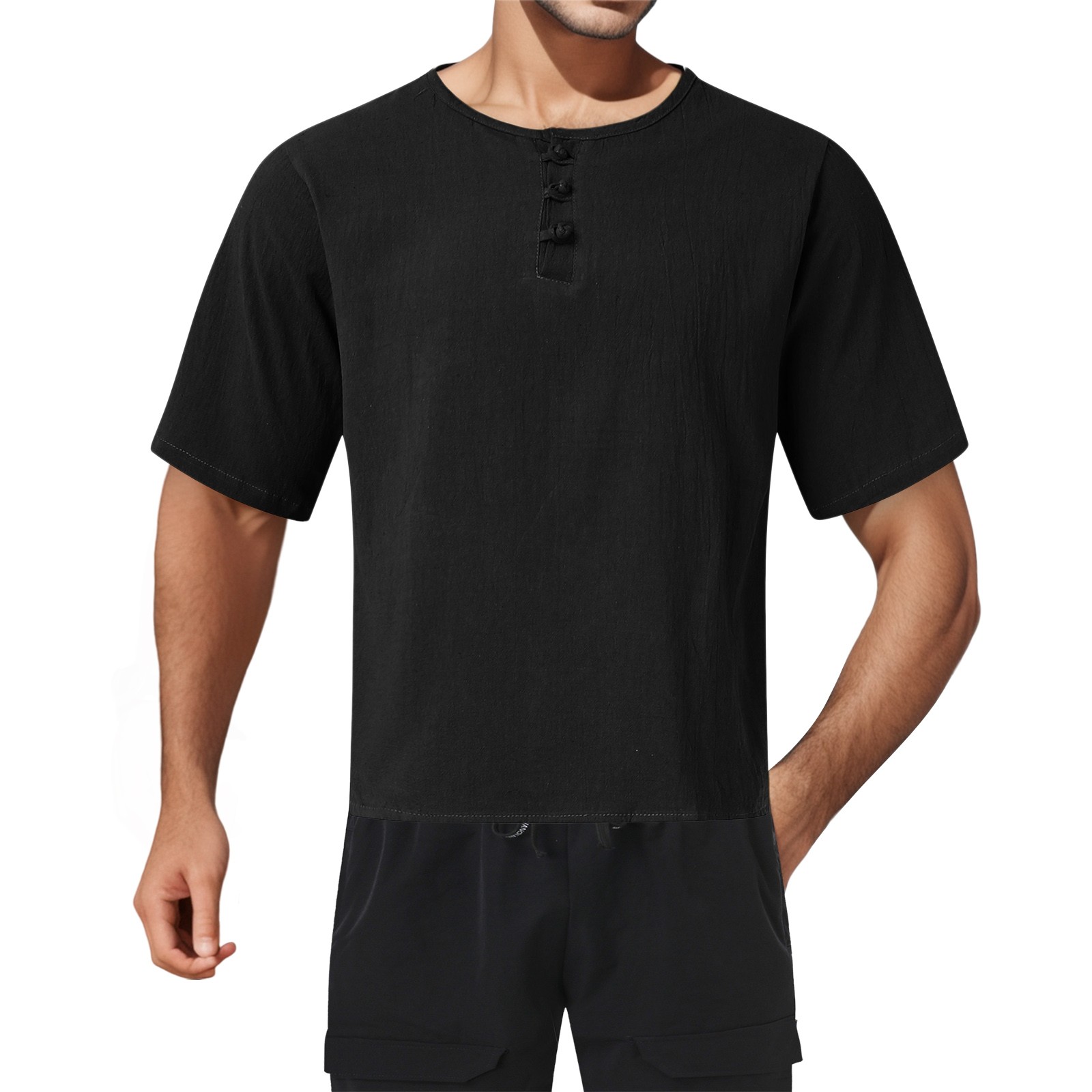 AdBFJAF Tshirts Shirts for Men White V Neck Under Dress Shirt Mens