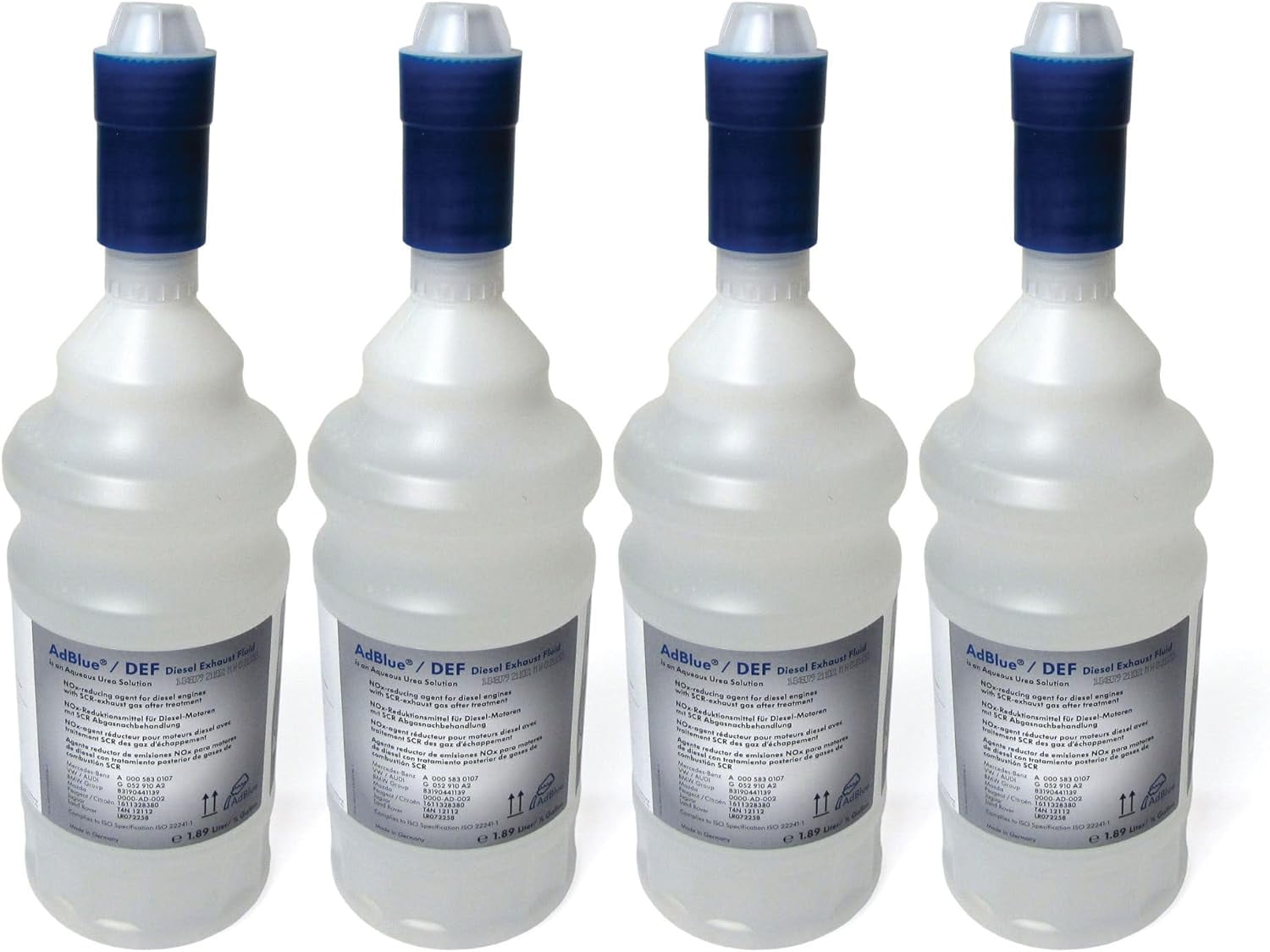 AdBlue Diesel Exhaust Fluid DEF SCR LR072258, Original Equipment, 2 Gallons (4 Half-Gallon Bottles), Compatible with Land Rover Discovery 5, Range Rover Sport, Velar, And Evoque, Diesel Vehicles Only