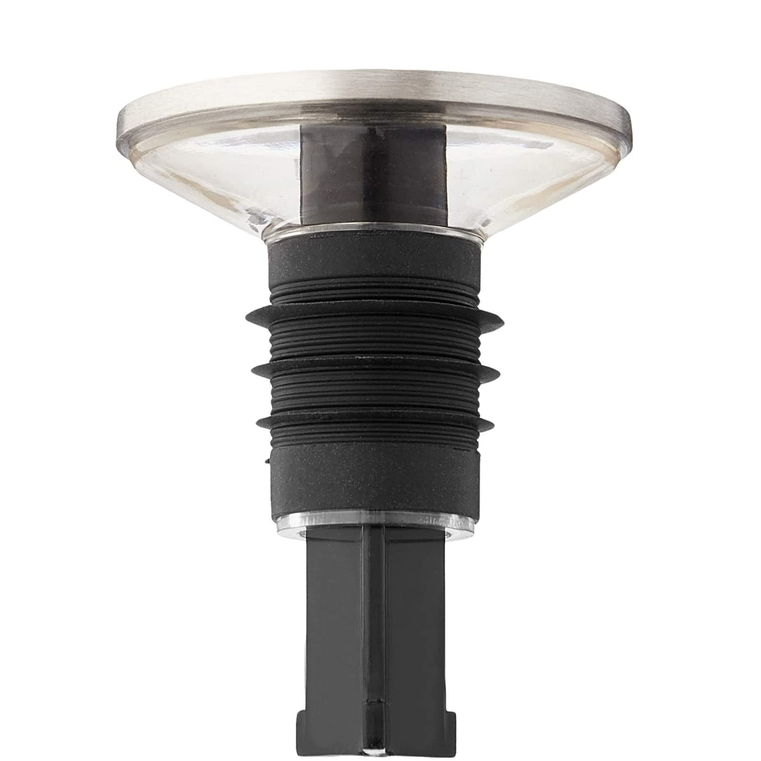 Compact Stainless Steel and Silicone Wine Stopper and Pourer