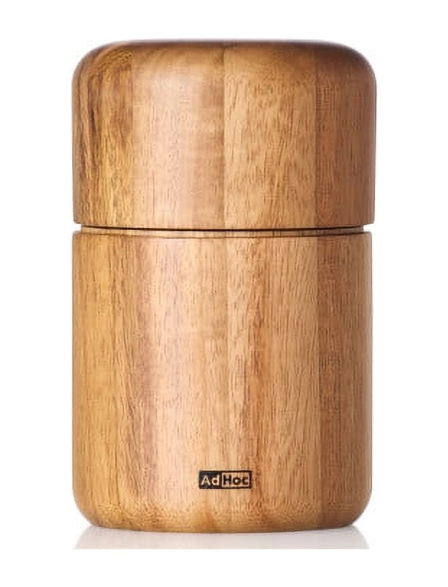 AdHoc Natural Wood Flaxseed and Sesame Seed Mill