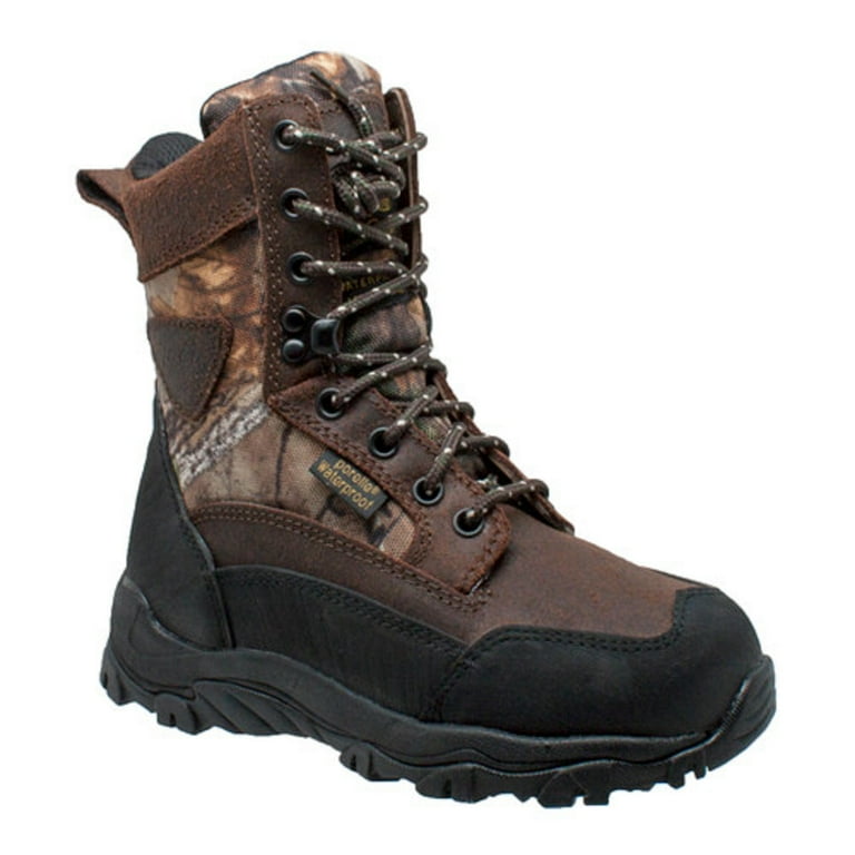 Tecs Kids Boys Realtree Camo Leather Hunting Boots 3 M