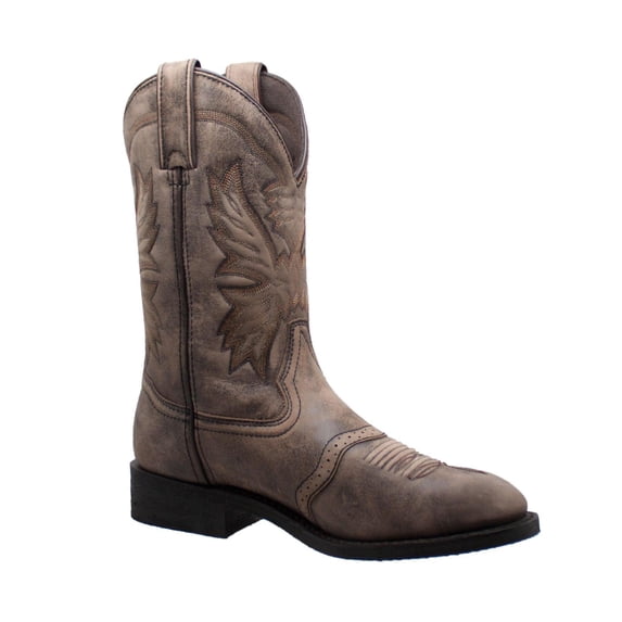 AdTec Men's 1553 11" Round Toe Stonewashed Western Work Boots