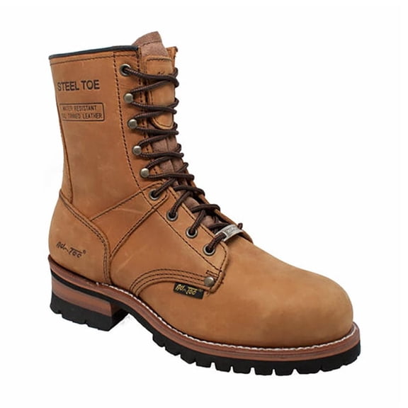 AdTec Men's 1740 9" Steel Toe Logger Work Boots