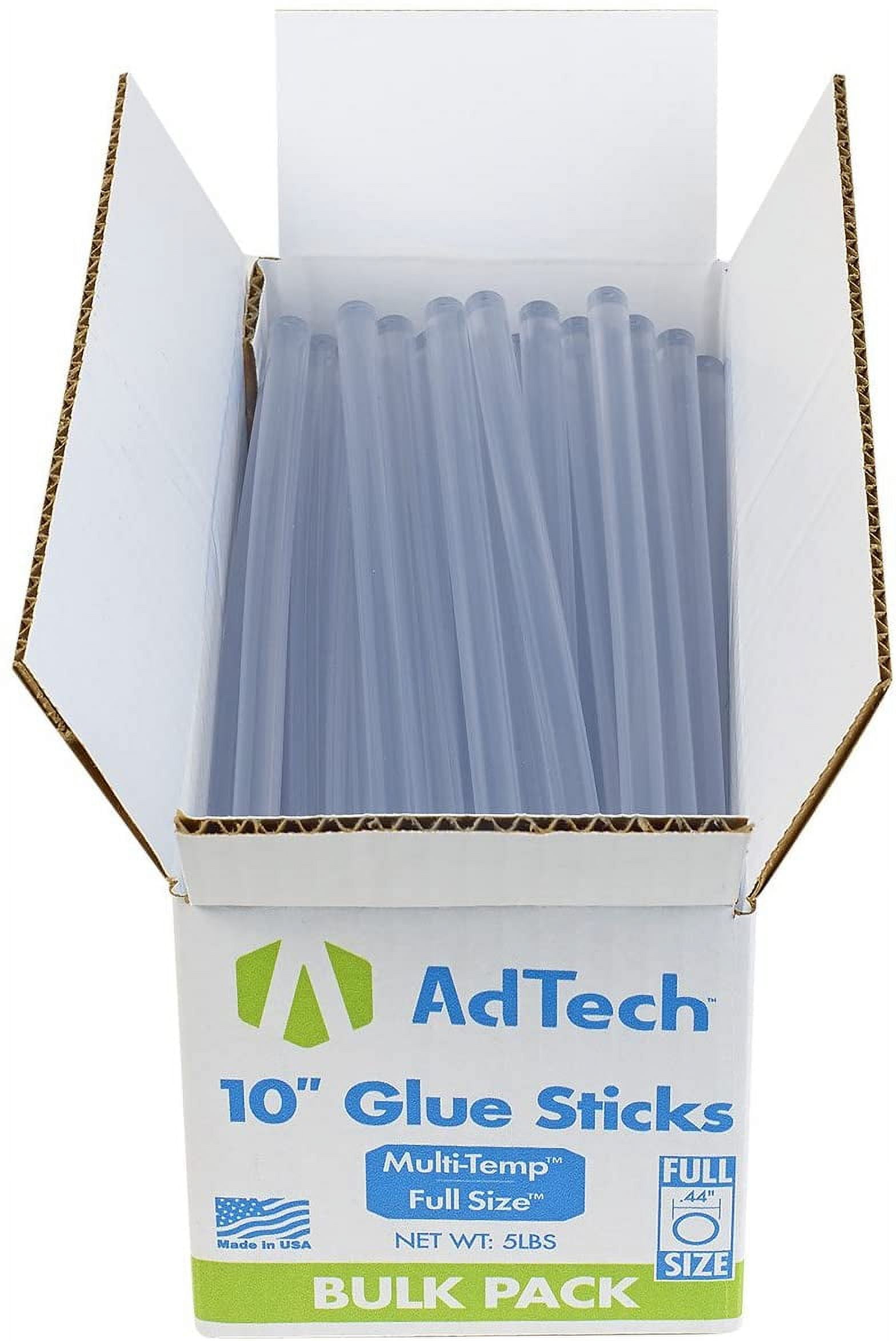 Adtech 10 Pound Box All Purpose Hot Glue Sticks Clear