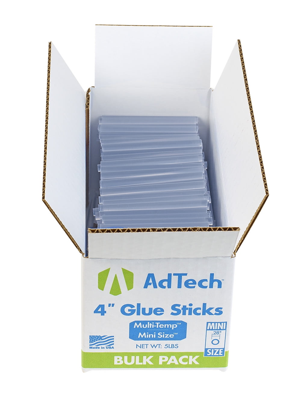 Adtech 10 in. Glue Sticks Professional High Performance Packaging Industrial Bond High Temp Hot Amber (5 lbs. Bulk Pack)