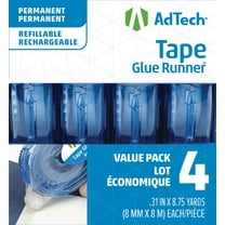 AdTech Crafter's Permanent Double Sided Adhesive Tape, 4 Pack