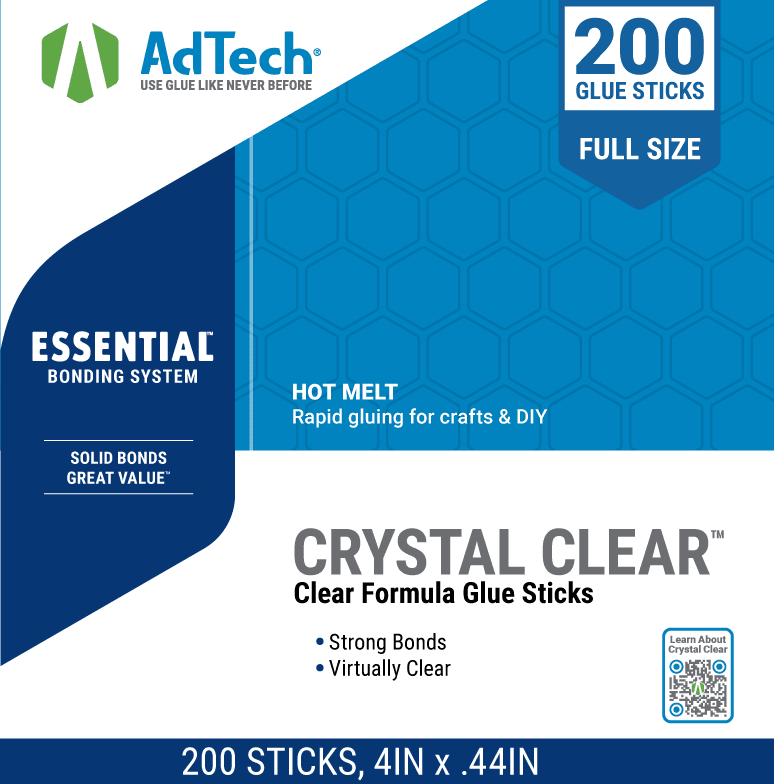 AdTech Crystal Clear 50-Pack 4 Inch Multi-Temp Clear Full-Size Glue Sticks