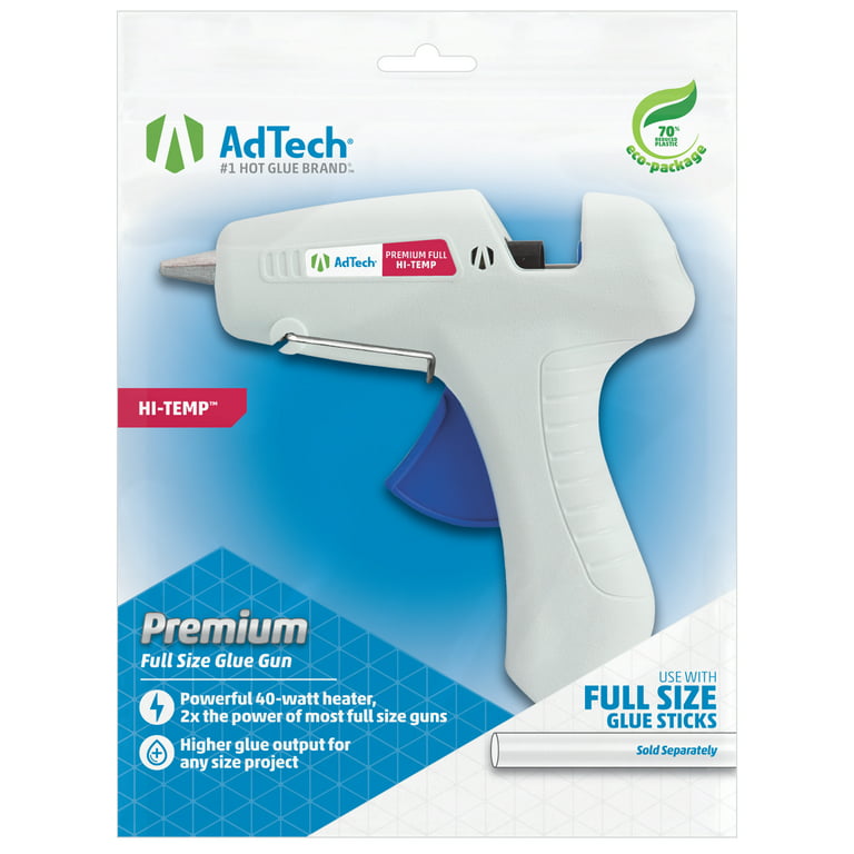 AdTech High Temp Premium Hot Glue Gun Full Size 40 Watts - White