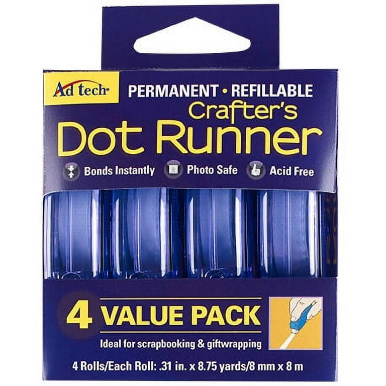 Lot of 2 AdTech Glue Runners Permanent/Removable 3/8 Dot & Tape
