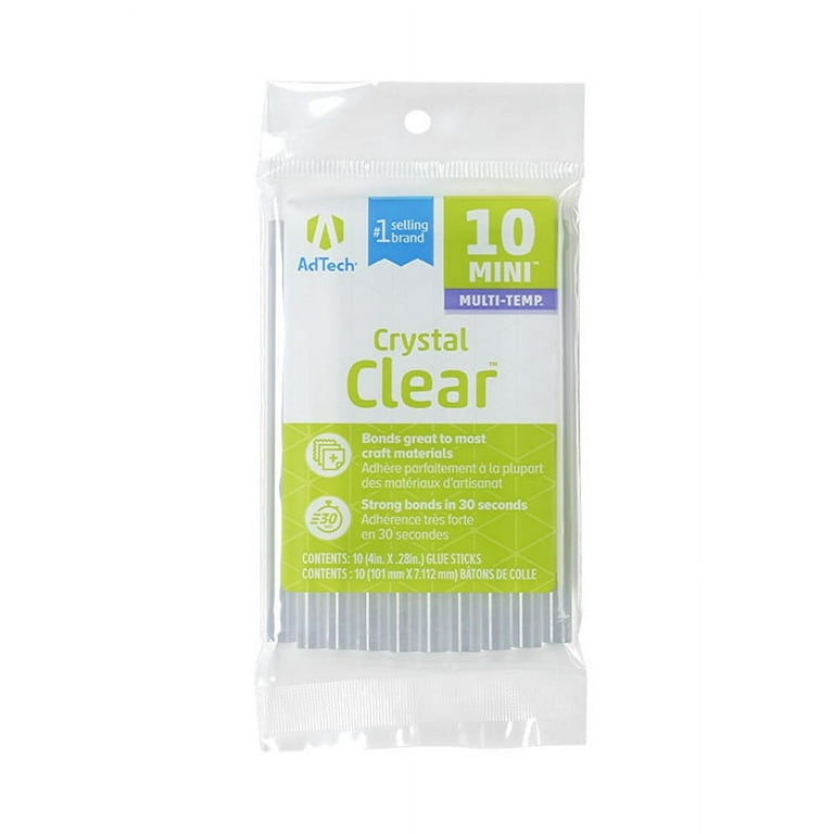 AdTech Crystal Clear Hot Glue Sticks - 10-in Full Size - 5 Pound
