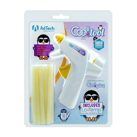 AdTech Ultra Low Temperature Hot Glue Gun with AdTech Lo-Temp Mini Glue Sticks, Combo Pack (05690)