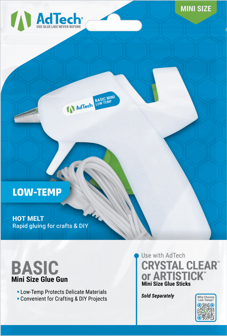 AdTech White Mini Low Temp Glue Gun for Precision Crafting
