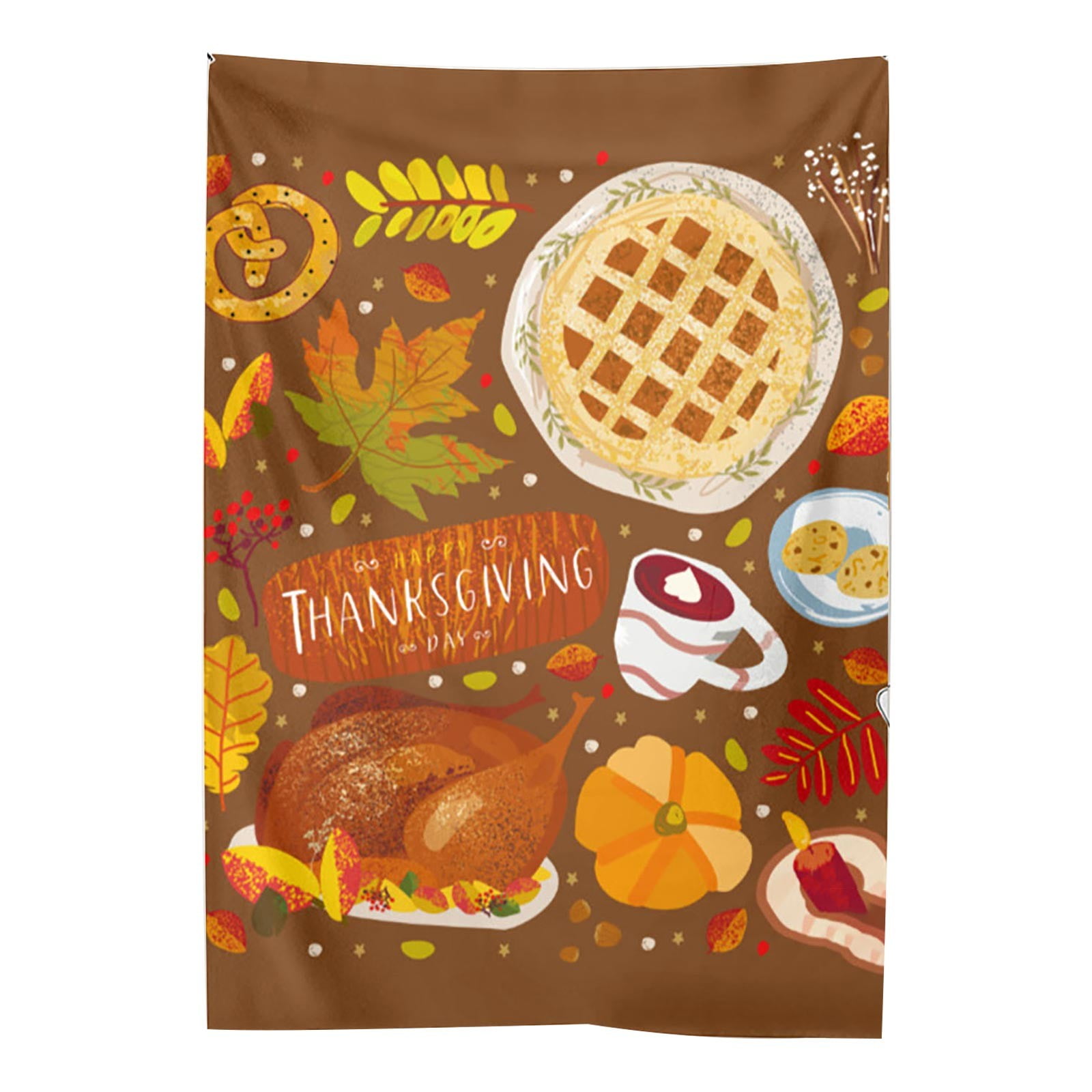 AdXKenry Clearance Cheap Tapestry Happy Thanksgiving Tapestry Wall