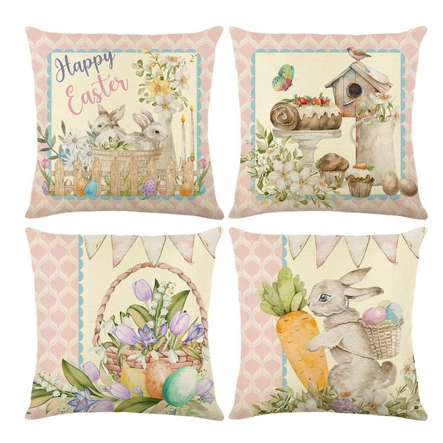 AdXKenry Pillow Case With Zipper Rabbit Throw Pillow Covers 18 X 18