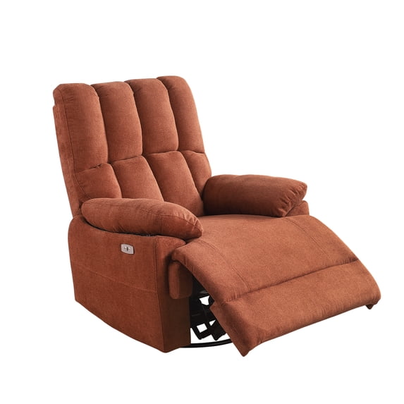 Ada Dual Motor Power Lift Recliner With USB Port Fabric Upholstered Caramel