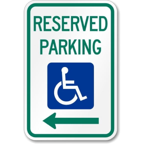 Ada Handicap Reserved Parking Weatherproof Metal Aluminum Sign Size: 16 x 12 Inch