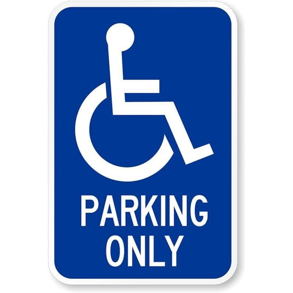 Ada Handicapped Parking Weatherproof Metal Sign Size: 16 x 12 Inch