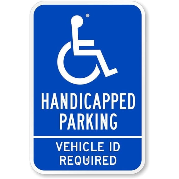 Ada Handicapped Parking Weatherproof Metal Sign Size: 16 x 12 Inch
