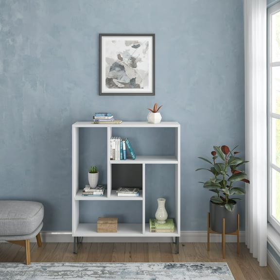 Ada Home Décor Arven 3 Tier Bookcase, White