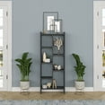 thumbnail image 1 of Ada Home Décor Eden 4 Tier Shelf Bookcase, Anthracite, 1 of 7