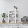 thumbnail image 1 of Ada Home Decor 4 Shelf Bookcase Multiple Tier Open Shelf Modern Book Shelves, White, 1 of 7