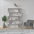 thumbnail image 1 of Ada Home Decor 5 Shelf Bookcase Multiple Tier Open Shelf Modern Book Case, White, 1 of 7