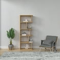 thumbnail image 1 of Ada Home Decor 5 Shelf Bookcase Multiple Tier Open Shelf Modern book Case, Oak, 1 of 7