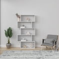 thumbnail image 1 of Ada Home Decor Barclay Multiple Tier Open Shelf Modern Bookcase, White, 1 of 7