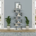 thumbnail image 1 of Ada Home Decor Bates Multiple Tier Bookcase, Wenge/White, 1 of 7