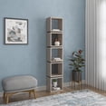 thumbnail image 1 of Ada Home Decor Braeside Multiple Tier Open Shelf Modern Bookcase, Light Mocha/Anthracite, 1 of 7