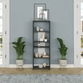 thumbnail image 1 of Ada Home Decor Diosp Multiple Tier Open Shelf Modern Bookcase, Anthracite/White, 1 of 7
