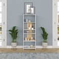 thumbnail image 1 of Ada Home Decor Diosp Multiple Tier Open Shelf Modern Bookcase, Oak/White, 1 of 7