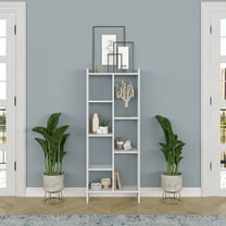 Ada Home Decor Eden 4 Tier Open Shelf Modern Bookcase, White