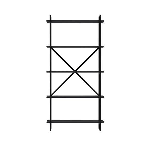 Ada Home Decor Elstonll 4 Tier Open Shelf Modern Bookcase, Anthracite