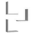 thumbnail image 1 of Ada Home Decor Furniture 11.8" 3 Tier White Wesley Modern Wall Shelf, 1 of 6