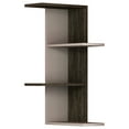 thumbnail image 1 of Ada Home Decor Furniture 16.54" 3 Tier Light Mocha Bowcott Modern Wall Shelf, 1 of 3