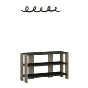 Ada Home Decor Furniture 2 Tier 8 Pair Anthracite Light Mocha Riley Modern Shoe Rack